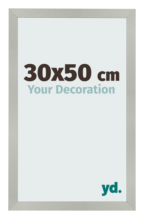 Fotokader 30x50cm Zilver Mat MDF Bologna Voorzijde Maat | Yourdecoration.be