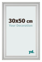 Fotokader 30x50cm Zilver Mat MDF Lazio Voorzijde Maat | Yourdecoration.be