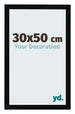 Fotokader 30x50cm Zwart Hoogglans MDF Bologna Voorzijde Maat | Yourdecoration.be