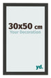 Fotokader 30x50cm Zwart Houtnerf MDF Bologna Voorzijde Maat | Yourdecoration.be