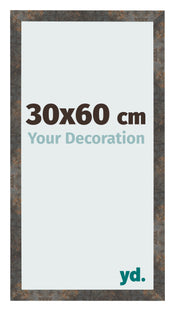 Fotokader 30x60 cm Geoxideerd Metaal MDF Bologna Voorzijde Maat | Yourdecoration.be