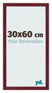 Fotokader 30x60 cm Wijnrood Geveegd MDF Bologna Voorzijde Maat | Yourdecoration.be