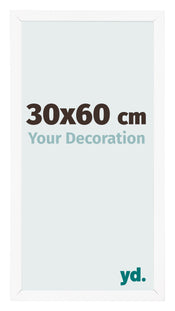 Fotokader 30x60 cm Wit Mat MDF Bologna Voorzijde Maat | Yourdecoration.be