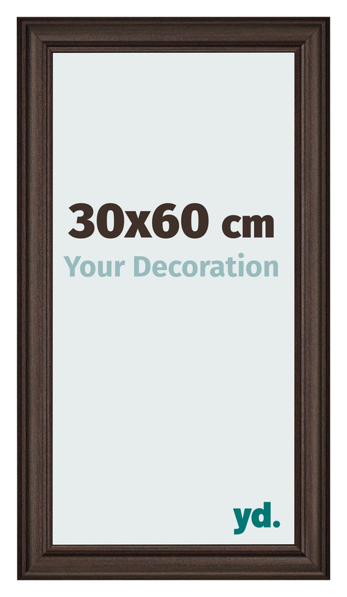 Fotokader 30x60cm Eiken Donker MDF Lazio Voorzijde Maat | Yourdecoration.be
