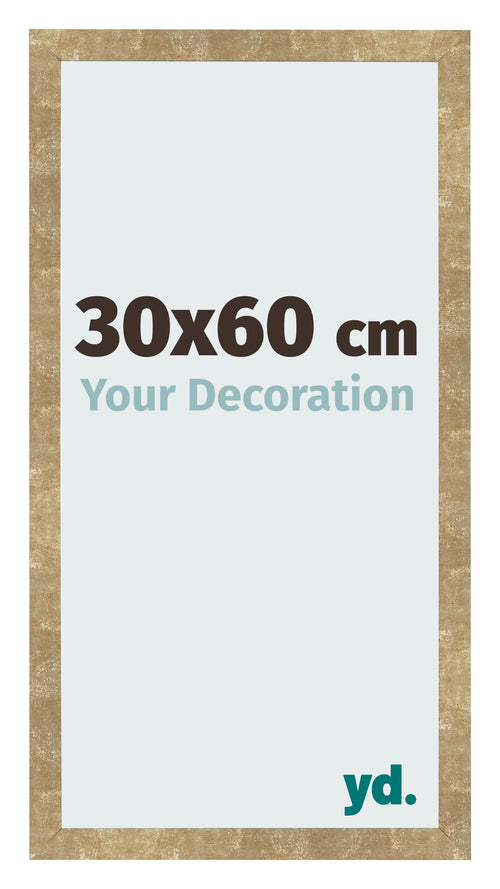 Fotokader 30x60cm Goud Antiek MDF Bologna Voorzijde Maat | Yourdecoration.be