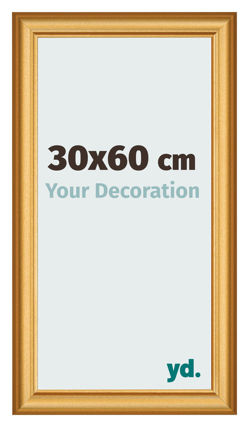 Fotokader 30x60cm Goud Mat MDF Lazio Voorzijde Maat | Yourdecoration.be