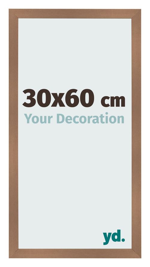 Fotokader 30x60cm Koper Decor MDF Bologna Voorzijde Maat | Yourdecoration.be