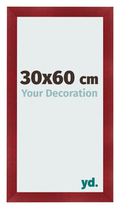 Fotokader 30x60cm Wijnrood Geveegd MDF Pisa Voorzijde Maat | Yourdecoration.be