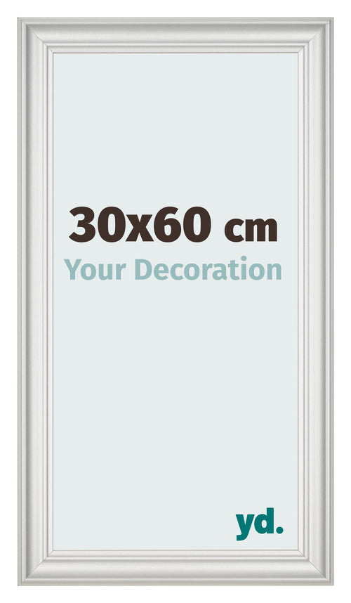 Fotokader 30x60cm Wit Geveegd MDF Lazio Voorzijde Maat | Yourdecoration.be