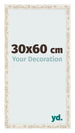 Fotokader 30x60cm Wit Vintage MDF Bologna Voorzijde Maat | Yourdecoration.be