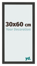 Fotokader 30x60cm Zwart Houtnerf MDF Bologna Voorzijde Maat | Yourdecoration.be