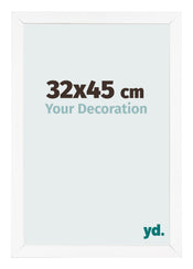 Fotokader 32x45 cm Wit Mat MDF Bologna Voorzijde Maat | Yourdecoration.be