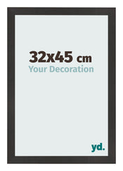 Fotokader 32x45 cm Zwart Mat MDF Bologna Voorzijde Maat | Yourdecoration.be