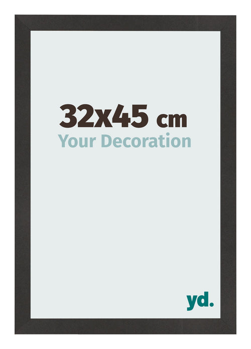 Fotokader 32x45 cm Zwart Mat MDF Bologna Voorzijde Maat | Yourdecoration.be