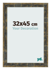 Fotokader 32x45cm Blauw Goud Gemeleerd MDF Pisa Voorzijde Maat | Yourdecoration.be