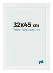 Fotokader 32x45cm Wit Hoogglans MDF Pisa Voorzijde Maat | Yourdecoration.be