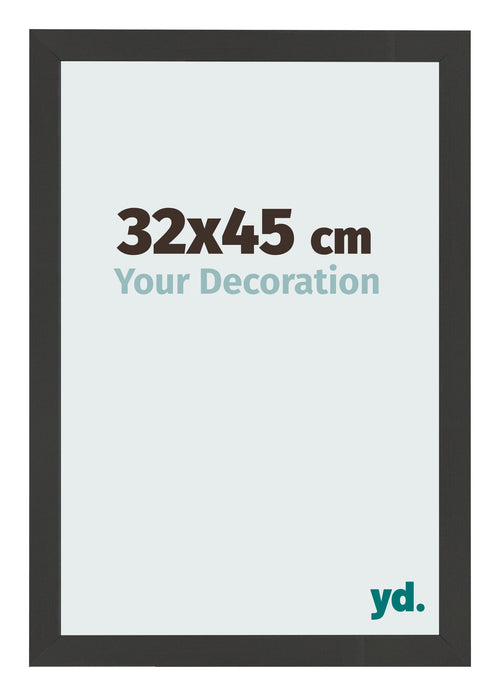 Fotokader 32x45cm Zwart Houtnerf MDF Bologna Voorzijde Maat | Yourdecoration.be