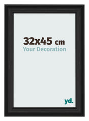 Fotokader 32x45cm Zwart Houtnerf MDF Lazio Voorzijde Maat | Yourdecoration.be
