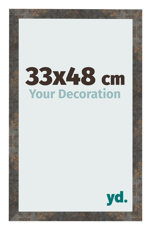 Fotokader 33x48 cm Geoxideerd Metaal MDF Bologna Voorzijde Maat | Yourdecoration.be