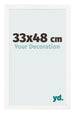 Fotokader 33x48 cm Wit Hoogglans MDF Bologna Voorzijde Maat | Yourdecoration.be