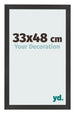 Fotokader 33x48 cm Zwart Mat MDF Bologna Voorzijde Maat | Yourdecoration.be