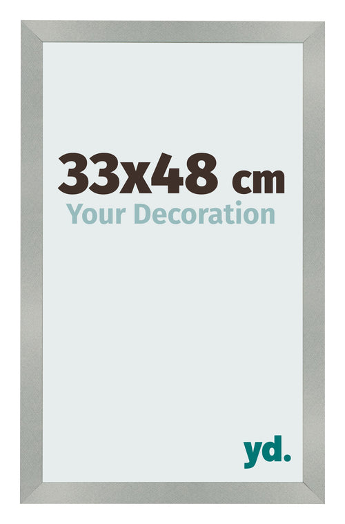 Fotokader 33x48cm Aluminium Geborsteld MDF Bologna Voorzijde Maat | Yourdecoration.be