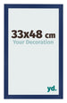 Fotokader 33x48cm Donkerblauw Geveegd MDF Bologna Voorzijde Maat | Yourdecoration.be