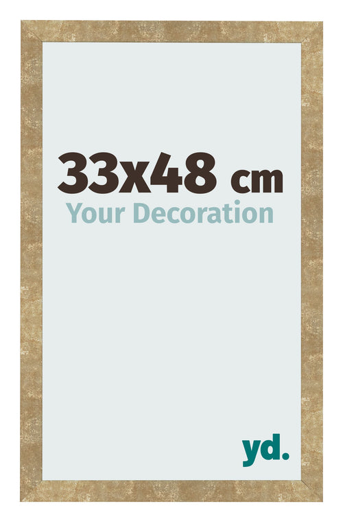 Fotokader 33x48cm Goud Antiek MDF Bologna Voorzijde Maat | Yourdecoration.be
