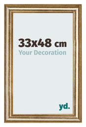 Fotokader 33x48cm Goud Antiek MDF Lazio Voorzijde Maat | Yourdecoration.be