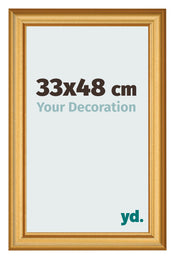 Fotokader 33x48cm Goud Mat MDF Lazio Voorzijde Maat | Yourdecoration.be