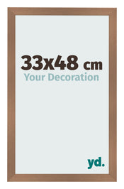 Fotokader 33x48cm Koper Decor MDF Bologna Voorzijde Maat | Yourdecoration.be