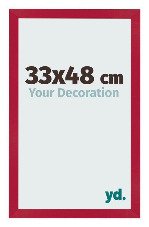 Fotokader 33x48cm Rood MDF Bologna Voorzijde Maat | Yourdecoration.be