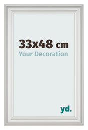 Fotokader 33x48cm Wit Geveegd MDF Lazio Voorzijde Maat | Yourdecoration.be