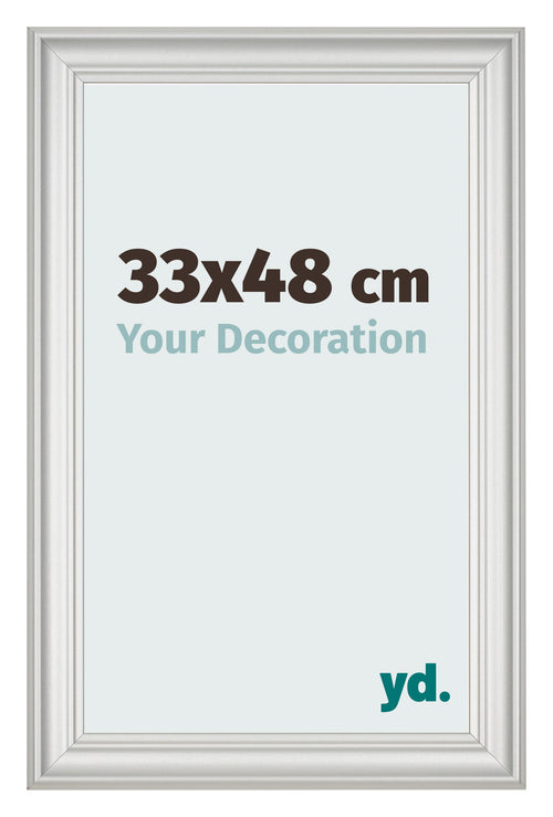 Fotokader 33x48cm Wit Geveegd MDF Lazio Voorzijde Maat | Yourdecoration.be