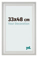 Fotokader 33x48cm Wit Geveegd MDF Lazio Voorzijde Maat | Yourdecoration.be