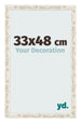 Fotokader 33x48cm Wit Vintage MDF Bologna Voorzijde Maat | Yourdecoration.be