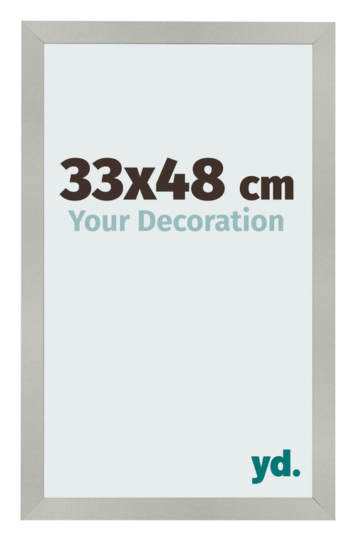 Fotokader 33x48cm Zilver Mat MDF Bologna Voorzijde Maat | Yourdecoration.be