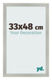 Fotokader 33x48cm Zilver Mat MDF Bologna Voorzijde Maat | Yourdecoration.be