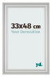 Fotokader 33x48cm Zilver Mat MDF Lazio Voorzijde Maat | Yourdecoration.be