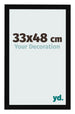 Fotokader 33x48cm Zwart Hoogglans MDF Bologna Voorzijde Maat | Yourdecoration.be