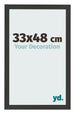 Fotokader 33x48cm Zwart Houtnerf MDF Bologna Voorzijde Maat | Yourdecoration.be