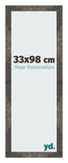 Fotokader 33x98 cm Geoxideerd Metaal MDF Bologna Voorzijde Maat | Yourdecoration.be