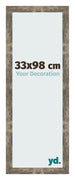 Fotokader 33x98cm Blauw Goud Gemeleerd MDF Bologna Voorzijde Maat | Yourdecoration.be
