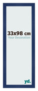 Fotokader 33x98cm Donkerblauw Geveegd MDF Bologna Voorzijde Maat | Yourdecoration.be