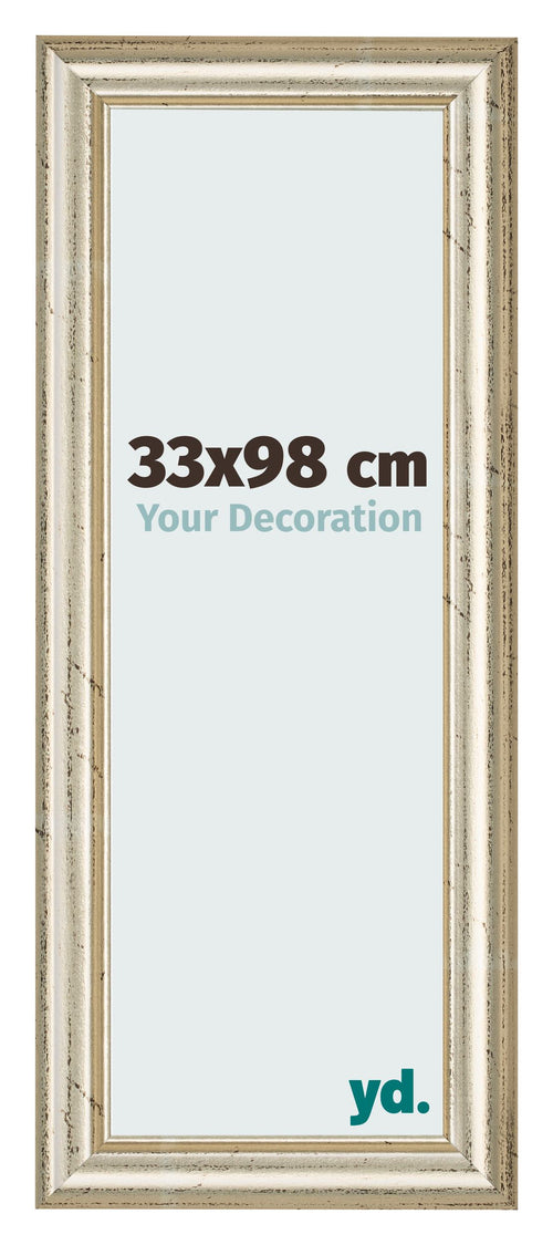 Fotokader 33x98cm Metaalglans MDF Lazio Voorzijde Maat | Yourdecoration.be
