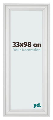 Fotokader 33x98cm Wit Geveegd MDF Lazio Voorzijde Maat | Yourdecoration.be