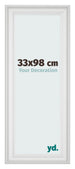 Fotokader 33x98cm Wit Geveegd MDF Lazio Voorzijde Maat | Yourdecoration.be