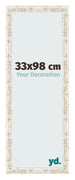 Fotokader 33x98cm Wit Vintage MDF Bologna Voorzijde Maat | Yourdecoration.be
