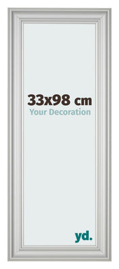 Fotokader 33x98cm Zilver Mat MDF Lazio Voorzijde Maat | Yourdecoration.be
