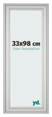 Fotokader 33x98cm Zilver Mat MDF Lazio Voorzijde Maat | Yourdecoration.be